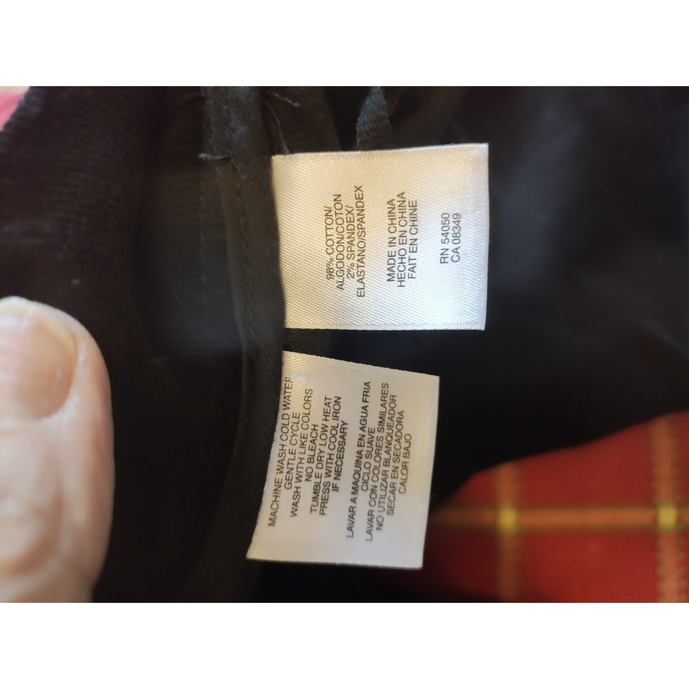 Jones New York Sport Petite 2P Black Stretch Velvet Pants NWT Straight Leg - Picture 7 of 10